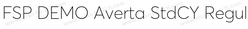 FSP DEMO Averta StdCY Regular字体转换